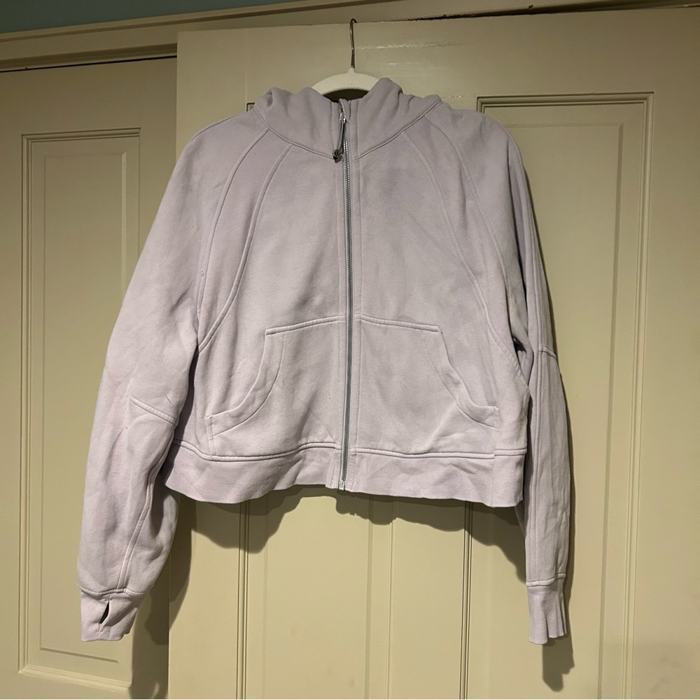 ‼️Final Sale before Donation ‼️Lululemon Lavender Zip-Up Scuba Hoodie